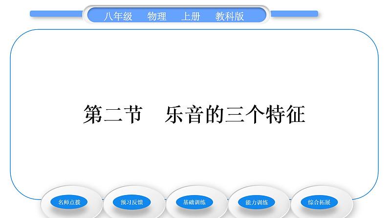 教科版九年级物理上第三章声 第二节　乐音的三个特征 习题课件01