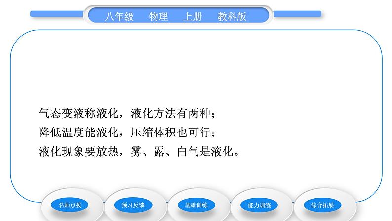 教科版九年级物理上第五章物态变化第三节　汽化和液化第2课时　液　化 习题课件06