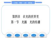 教科版九年级物理上第四章在光的世界里 第一节　光源　光的传播 习题课件