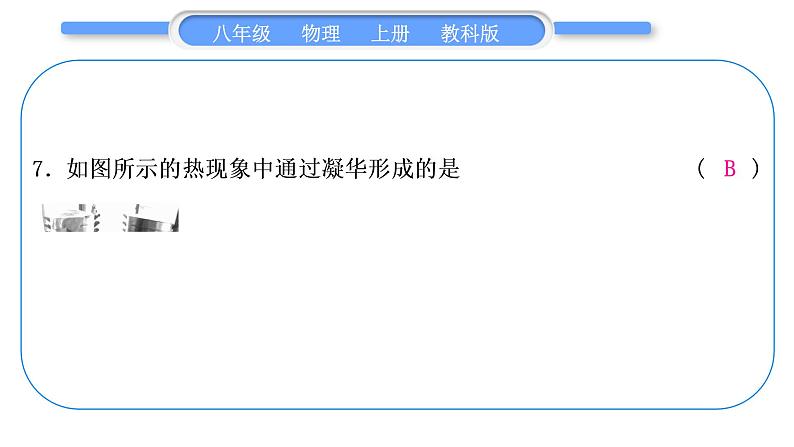 教科版九年级物理上第五章物态变化第五章中考热点专练 习题课件08