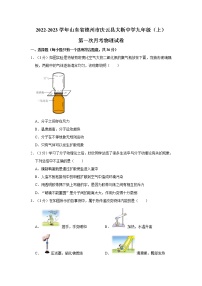 山东省德州市庆云县大靳中学2022-2023学年九年级上学期第一次月考物理试卷 (含答案)