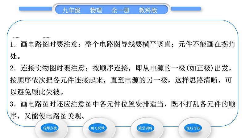 教科版九年级物理全册第三章认识电路3．2　电　路习题课件第4页