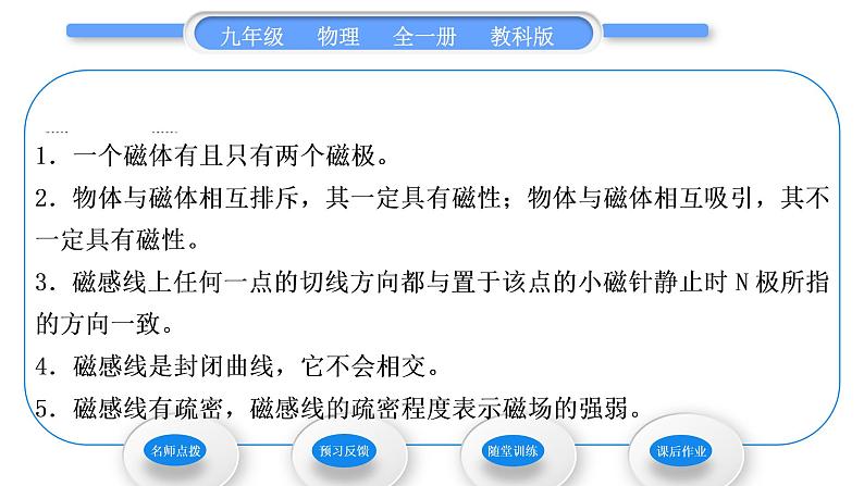 教科版九年级物理全册第七章磁与电7．1　磁现象习题课件06