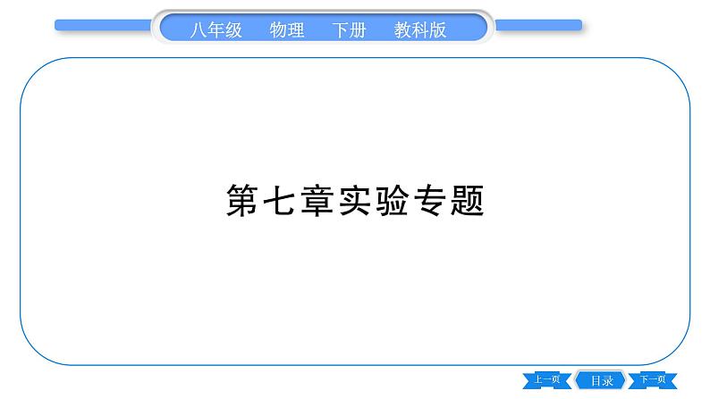 教科版八年级物理下第七章力 第七章实验专题 习题课件01