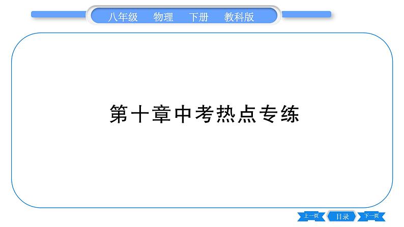 教科版八年级物理下第十章流体的力现象 第十章中考热点专练 习题课件01