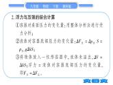 教科版八年级物理下第十章流体的力现象 小专题六  压强与浮力的综合计算 习题课件