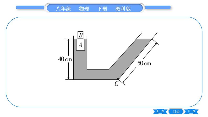 教科版八年级物理下第十章流体的力现象 小专题六  压强与浮力的综合计算 习题课件05