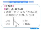 教科版八年級物理下第十一章機械與功 小專題八  動態(tài)杠桿 習題課件