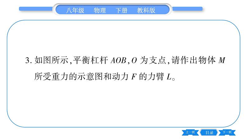 教科版八年级物理下第十一章机械与功 小专题七  简单机械作图 习题课件08