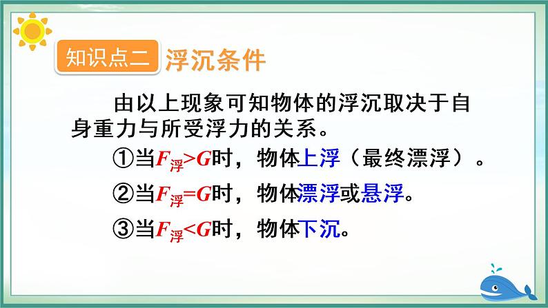 人教版物理八年级下册 第十章 浮力  第3节 物体的浮沉条件及应用 PPT课件08