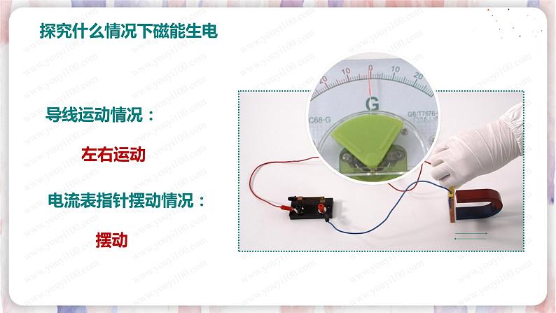 北师大版物理9年级 14.7学生实验：探究——产生感应电流的条件 PPT课件+教案08