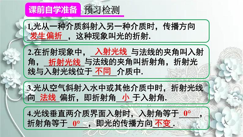 人教版物理八年级上册 第1课时 光的折射现象及规律 课件03