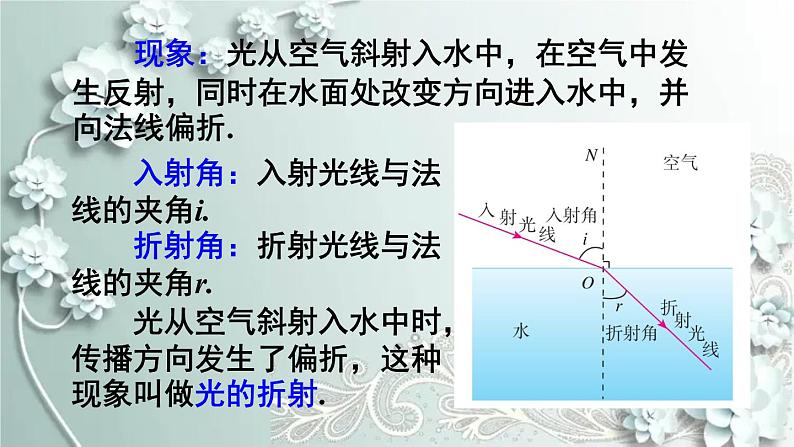 人教版物理八年级上册 第1课时 光的折射现象及规律 课件07