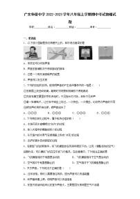 广东华侨中学2022-2023学年八年级上学期期中考试物理试题(含答案)