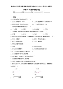 重庆市江津区京师实验学校等3校2022-2023学年八年级上学期10月期中物理试题-(含答案)