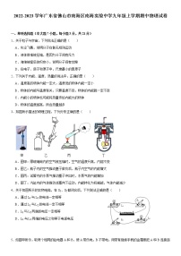 广东省佛山市南海区南海实验中学2022-2023学年九年级上学期期中物理试卷(含答案)