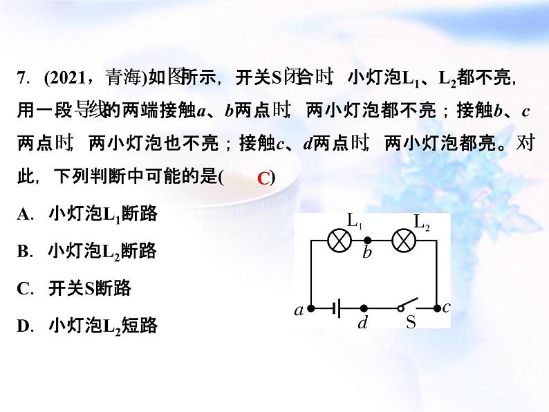 中考物理复习第9讲电路精练课件第8页