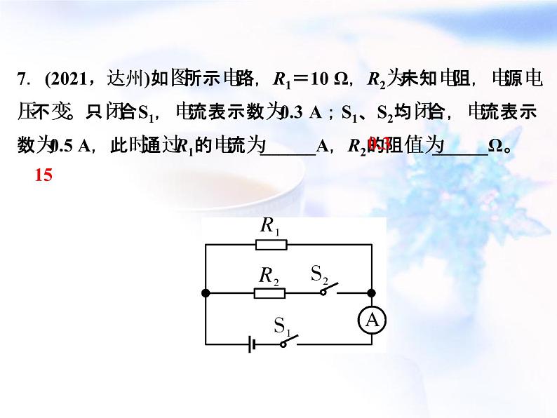 中考物理复习第10讲欧姆定律精练课件第8页