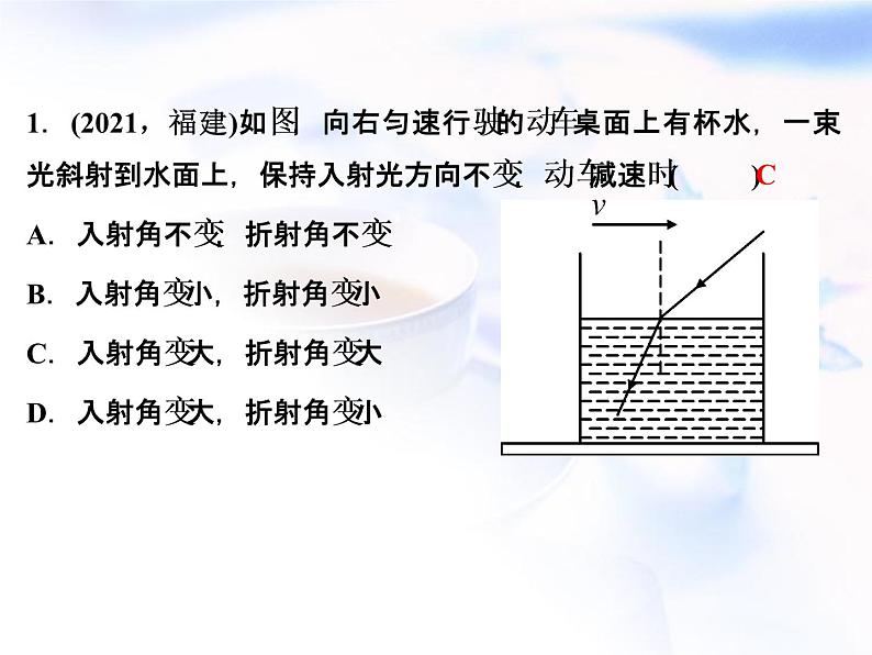 中考物理复习第15讲光的折射精练课件第2页