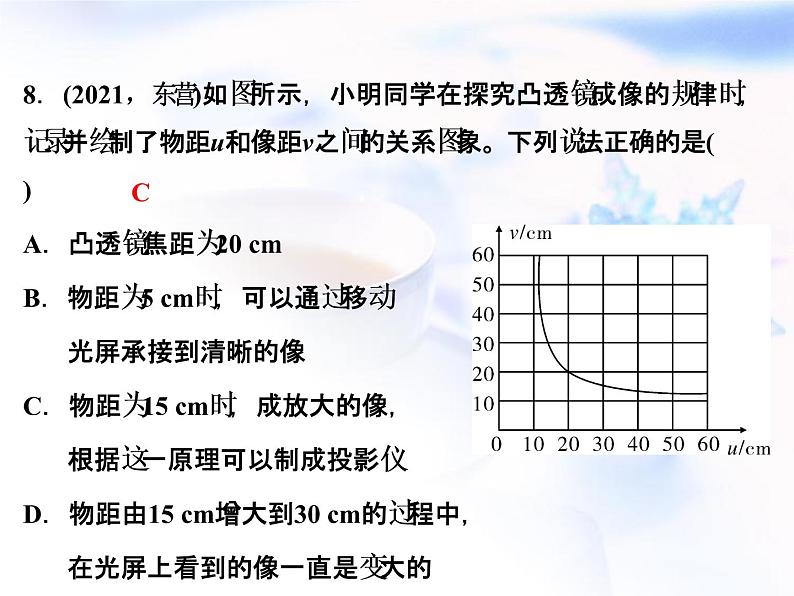 中考物理复习第15讲光的折射精练课件第8页