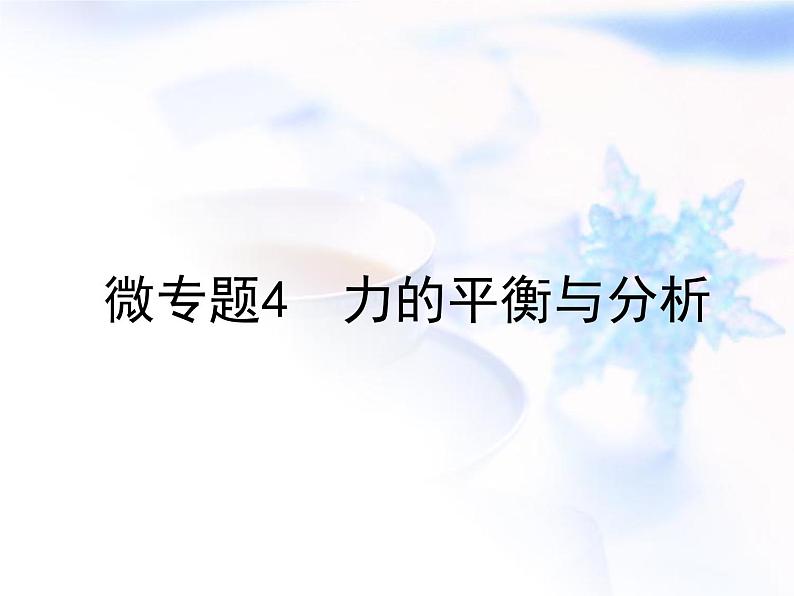 中考物理复习微专题4力的平衡与分析精讲课件01