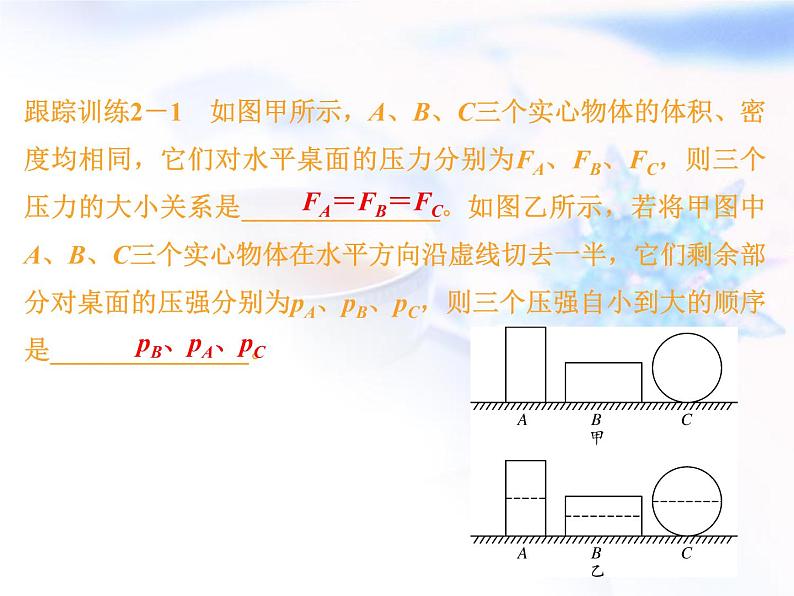 中考物理复习微专题7固体压强模型分析计算精讲课件第8页