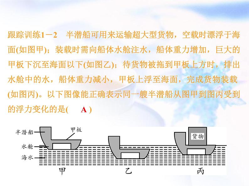 中考物理复习微专题11物体浮沉的判断分析应用精讲课件05