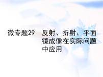 中考物理复习微专题29反射折射平面镜成像在实际问题中应用精讲课件