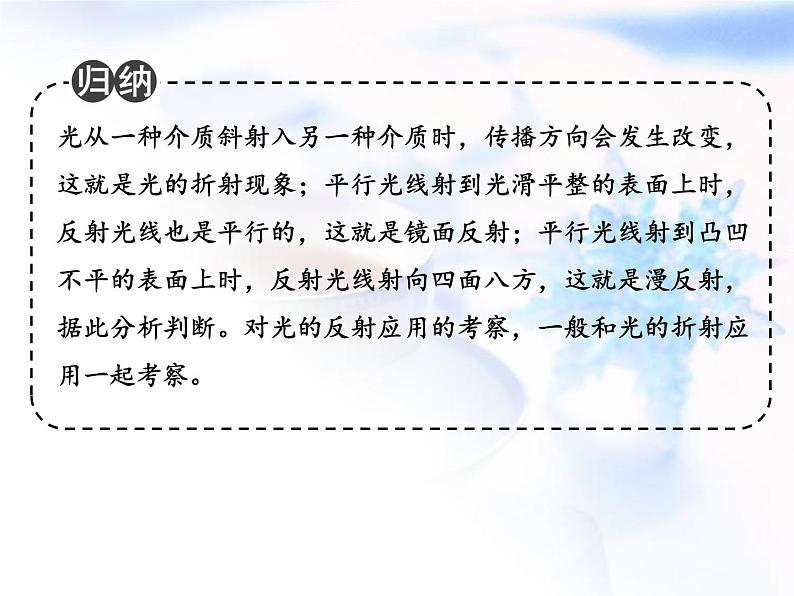 中考物理复习微专题29反射折射平面镜成像在实际问题中应用精讲课件03