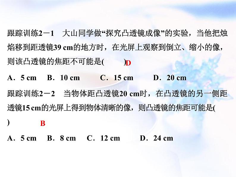 中考物理复习微专题30凸透镜成像规律及应用精讲课件08