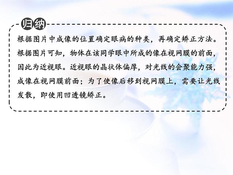 中考物理复习微专题32近视与远视成因及成像分析精讲课件第3页