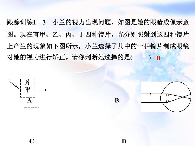 中考物理复习微专题32近视与远视成因及成像分析精讲课件第6页