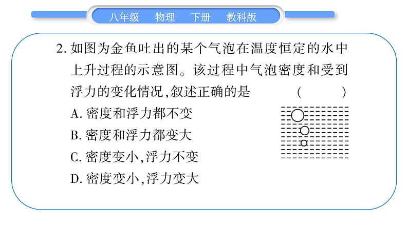 教科版八年级物理下单元周周测八 （10.3一10.4）习题课件03