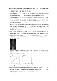 河南省安阳市汤阴县2022-2023学年八年级上学期期中质量检测物理试题(含答案)