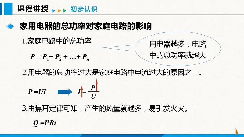人教版九年级物理下册课件 第十九章 第2节 家庭电路中电流过大的原因03