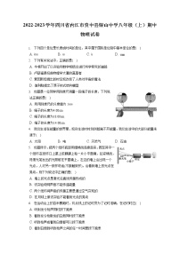 2022-2023学年四川省内江市资中县银山中学八年级（上）期中物理试卷(含答案解析)