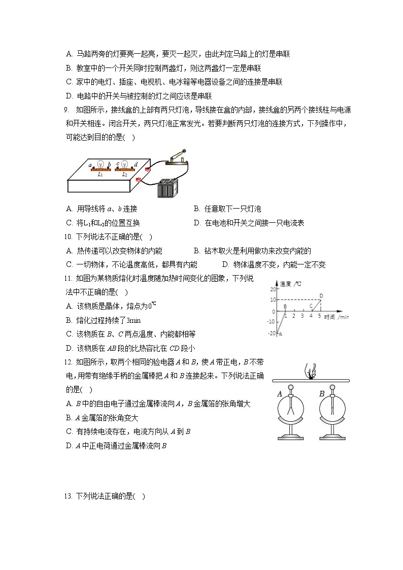 2022-2023学年河南省南阳市镇平县侯集二中九年级（上）第二次月考物理试卷（含答案解析）第2页