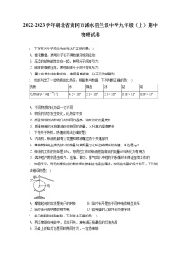 2022-2023学年湖北省黄冈市浠水县兰溪中学九年级（上）期中物理试卷（含答案解析）