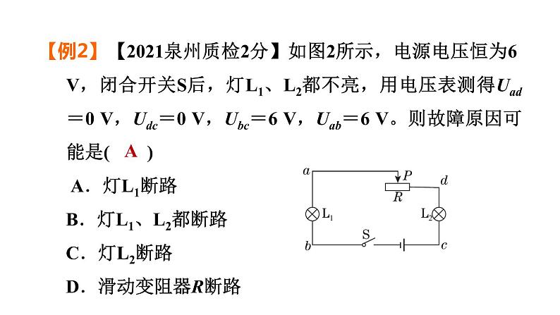 中考物理复习第24课时电路故障教学课件第8页