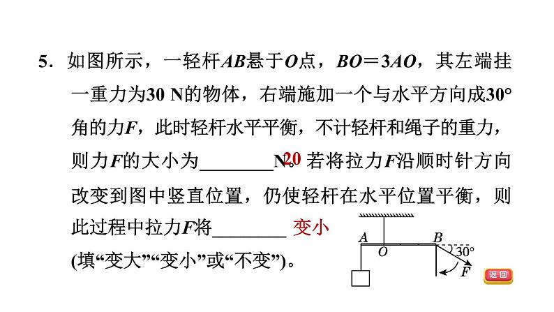 中考物理复习第15课时杠杆课后练课件07