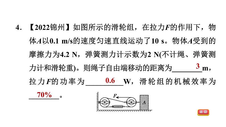 中考物理复习第17课时滑轮与滑轮组机械效率课后练课件06