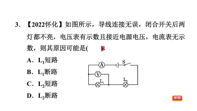 中考物理复习第24课时电路故障课后练课件06
