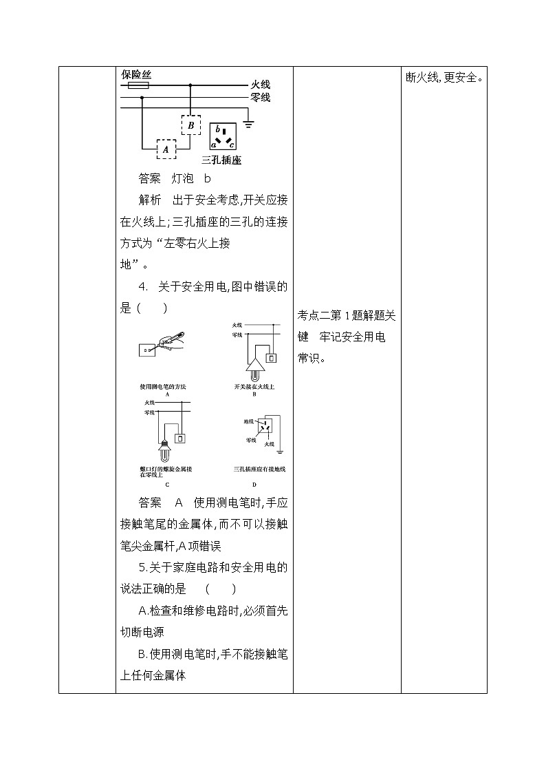 第19章《生活用电》专题复习习题课ppt课件+能力提升卷+答案与解析03