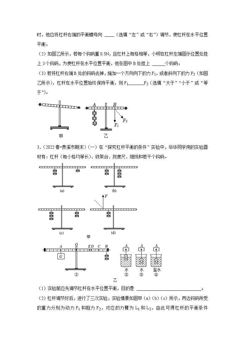 【期末复习】2022-2023学年初三物理上册综合训练（实验题）第2页
