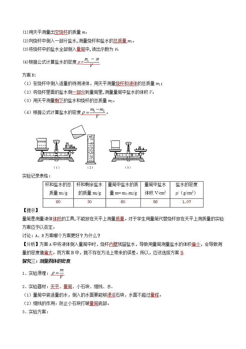人教物理八上 6.3 测量物质的密度 课件+教案+导学案+练习03