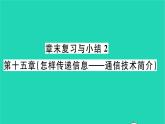 2022九年级物理全册第十五章怎样传递信息__通信技术简介章末复习与小结习题课件新版北师大版