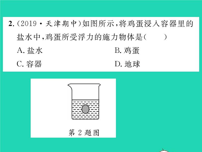 2022八年级物理全册第九章浮力第一节认识浮力习题课件新版沪科版第4页