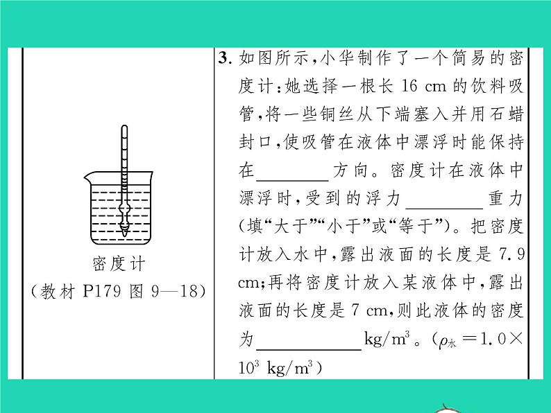 2022八年级物理全册第九章浮力教材图片导练与习题改练三习题课件新版沪科版04