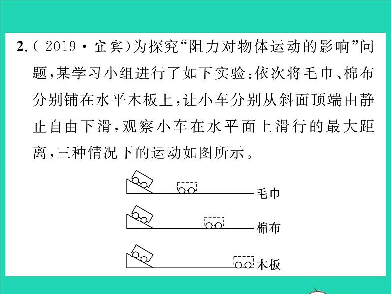 2022八年级物理全册第七章力与运动方法专题1力与运动的实验探究习题课件新版沪科版04