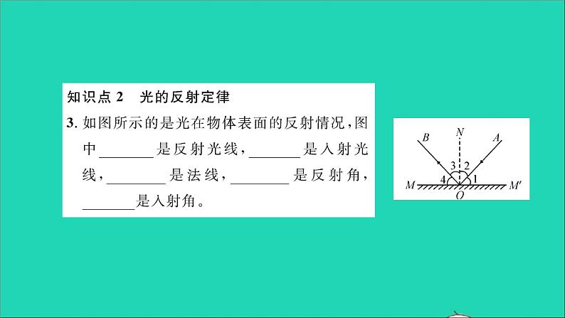 2022八年级物理全册第四章多彩的光第一节光的反射第2课时光的反射习题课件新版沪科版04